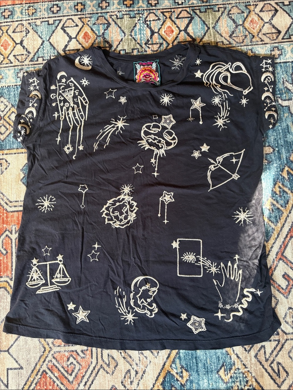 Johnny Was embroidery Tshirt